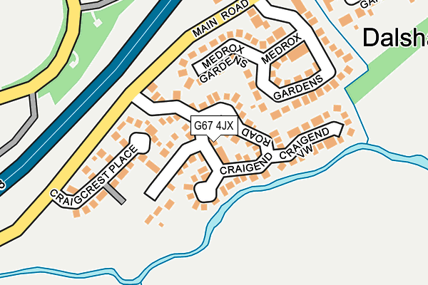 G67 4JX map - OS OpenMap – Local (Ordnance Survey)