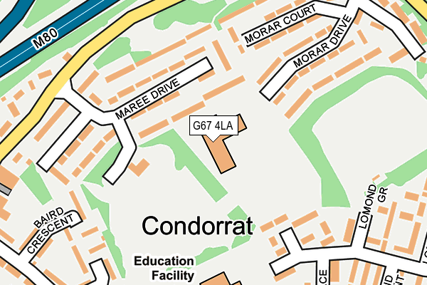 G67 4LA map - OS OpenMap – Local (Ordnance Survey)