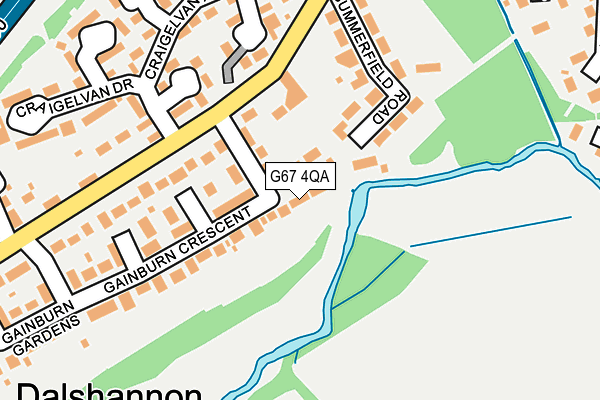 G67 4QA map - OS OpenMap – Local (Ordnance Survey)