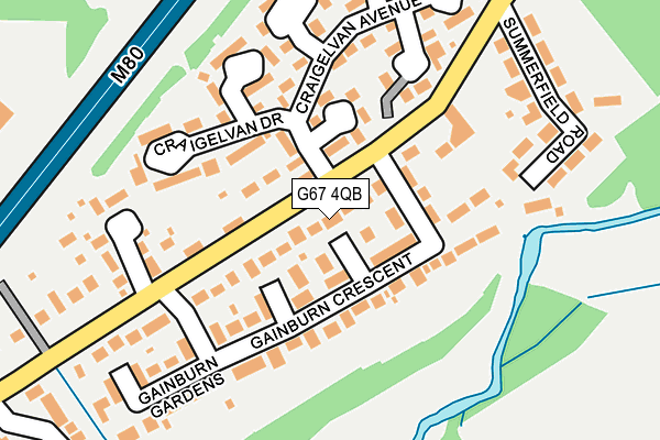 G67 4QB map - OS OpenMap – Local (Ordnance Survey)