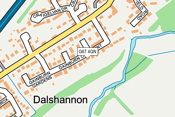 G67 4QN map - OS OpenMap – Local (Ordnance Survey)