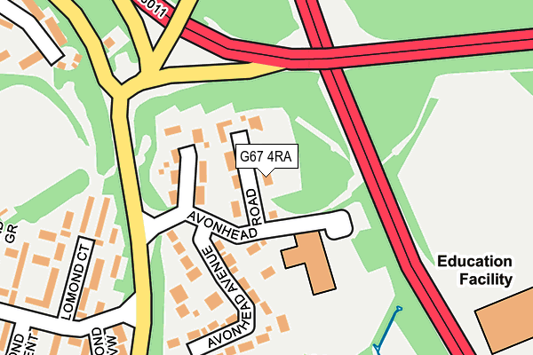 G67 4RA map - OS OpenMap – Local (Ordnance Survey)