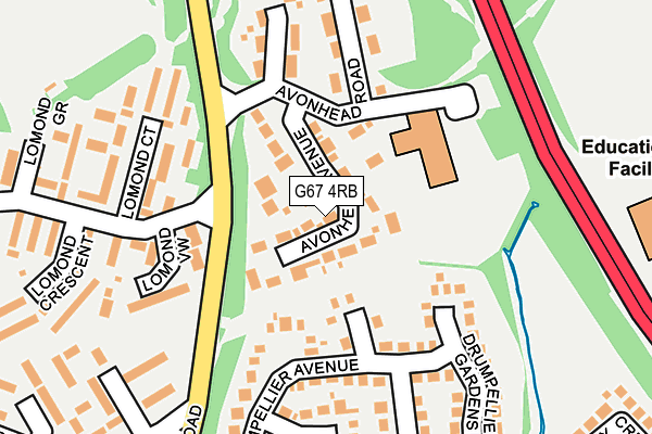 G67 4RB map - OS OpenMap – Local (Ordnance Survey)