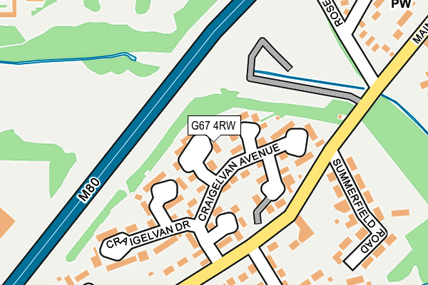 G67 4RW map - OS OpenMap – Local (Ordnance Survey)