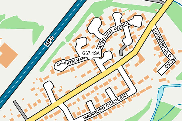 G67 4SA map - OS OpenMap – Local (Ordnance Survey)