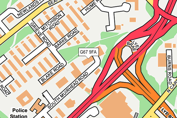 G67 9FA map - OS OpenMap – Local (Ordnance Survey)