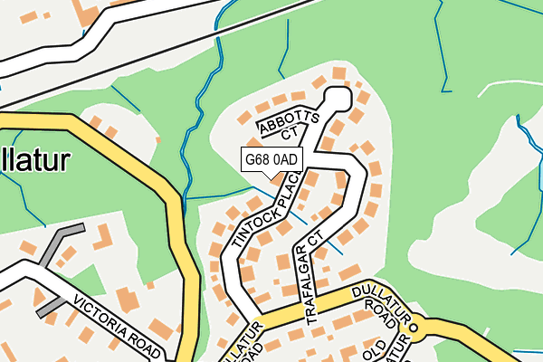 G68 0AD map - OS OpenMap – Local (Ordnance Survey)