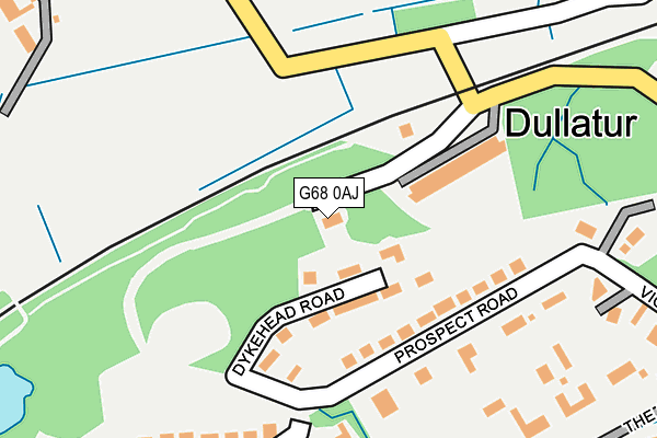 G68 0AJ map - OS OpenMap – Local (Ordnance Survey)