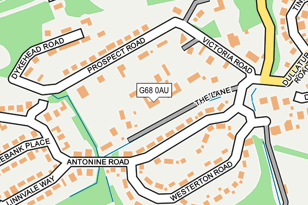 G68 0AU map - OS OpenMap – Local (Ordnance Survey)