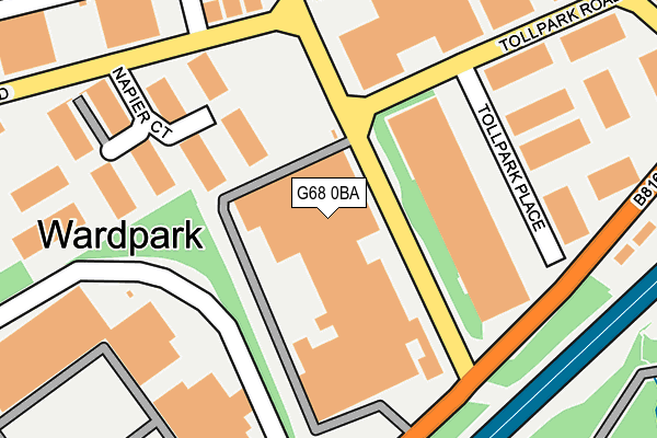 G68 0BA map - OS OpenMap – Local (Ordnance Survey)