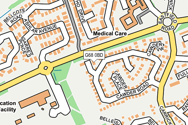 G68 0BD map - OS OpenMap – Local (Ordnance Survey)