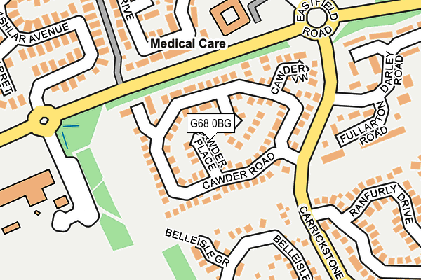 G68 0BG map - OS OpenMap – Local (Ordnance Survey)