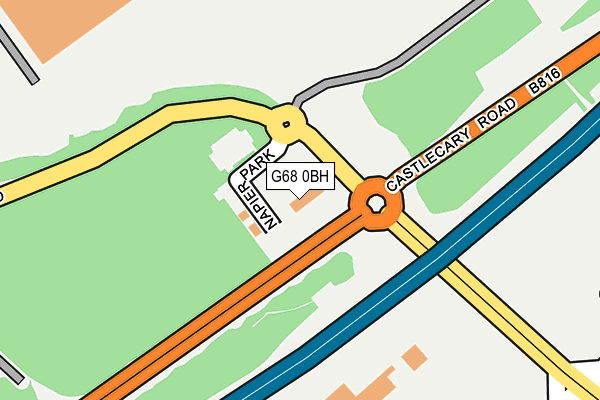 G68 0BH map - OS OpenMap – Local (Ordnance Survey)