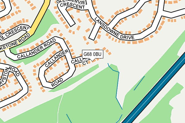 G68 0BU map - OS OpenMap – Local (Ordnance Survey)