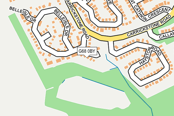 G68 0BY map - OS OpenMap – Local (Ordnance Survey)