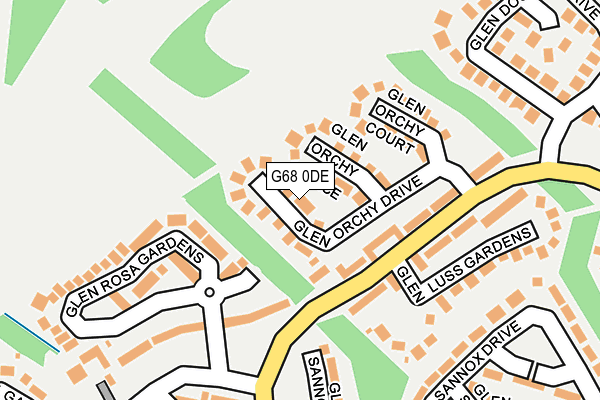 G68 0DE map - OS OpenMap – Local (Ordnance Survey)