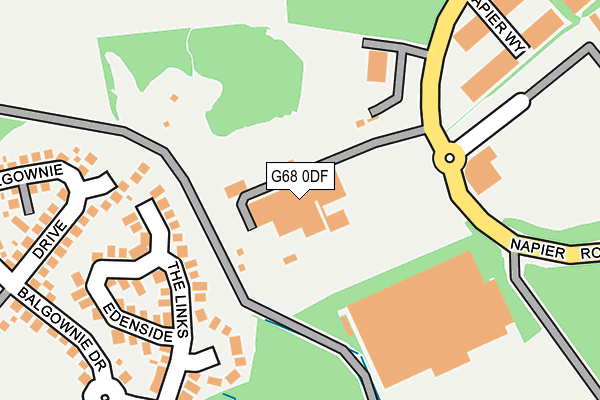 G68 0DF map - OS OpenMap – Local (Ordnance Survey)