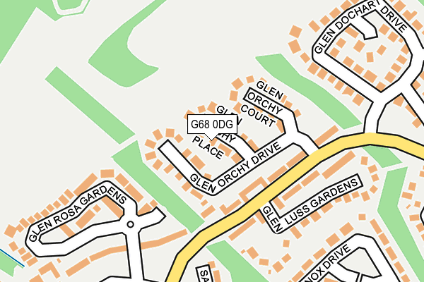G68 0DG map - OS OpenMap – Local (Ordnance Survey)