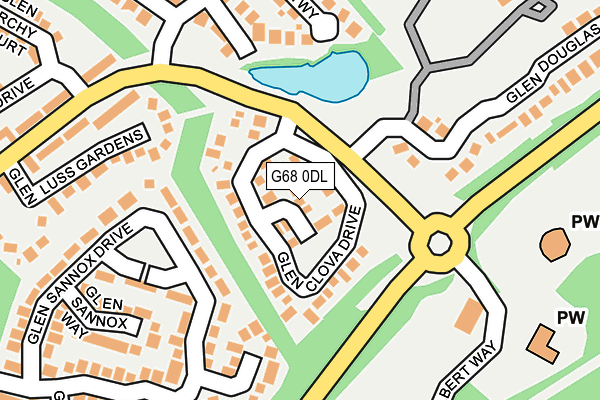 G68 0DL map - OS OpenMap – Local (Ordnance Survey)