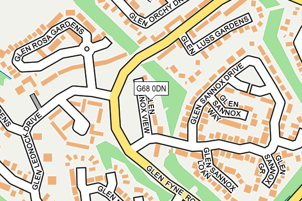 G68 0DN map - OS OpenMap – Local (Ordnance Survey)