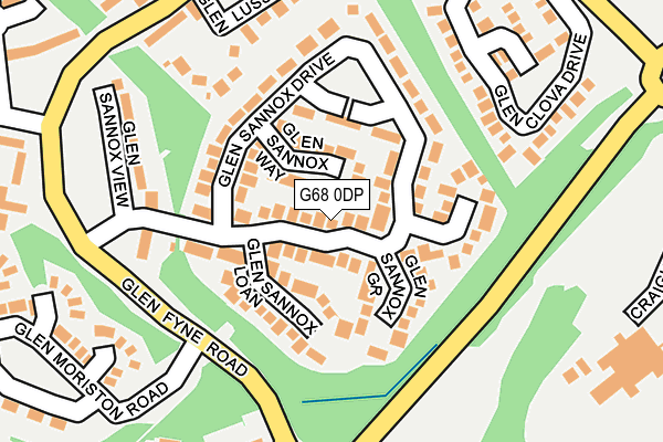 G68 0DP map - OS OpenMap – Local (Ordnance Survey)