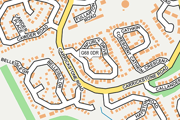 G68 0DR map - OS OpenMap – Local (Ordnance Survey)