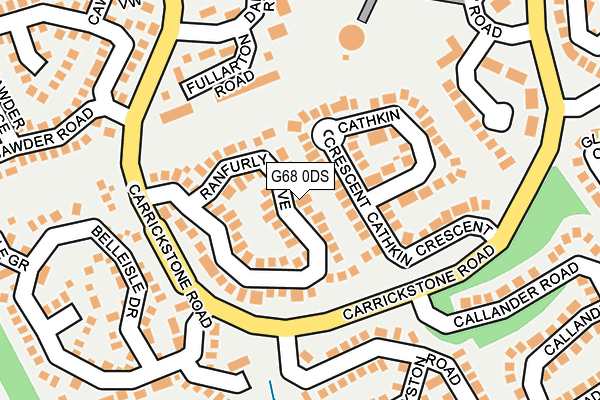 G68 0DS map - OS OpenMap – Local (Ordnance Survey)