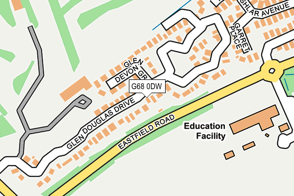 G68 0DW map - OS OpenMap – Local (Ordnance Survey)