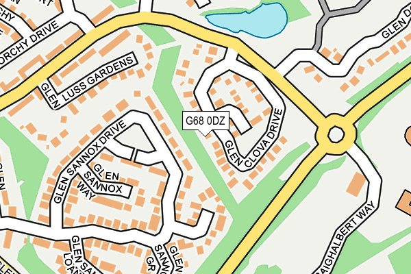 G68 0DZ map - OS OpenMap – Local (Ordnance Survey)