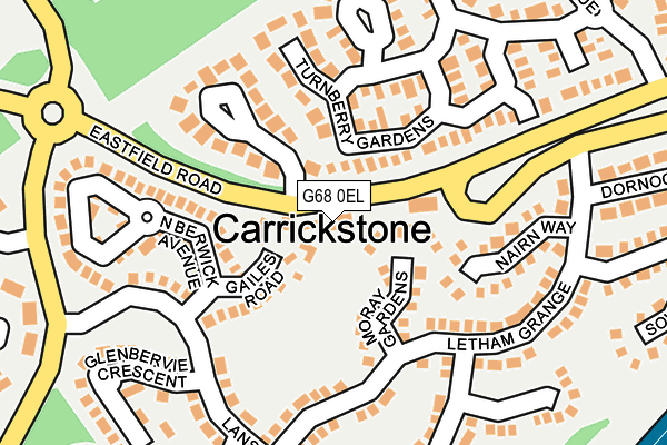 G68 0EL map - OS OpenMap – Local (Ordnance Survey)