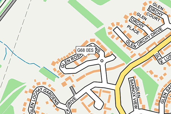 G68 0ES map - OS OpenMap – Local (Ordnance Survey)