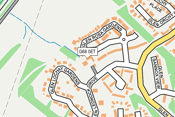 G68 0ET map - OS OpenMap – Local (Ordnance Survey)