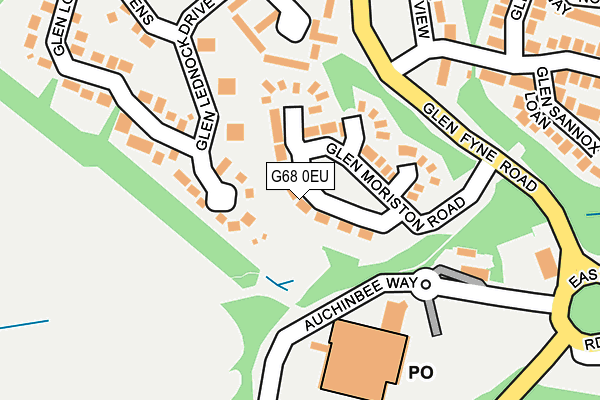 G68 0EU map - OS OpenMap – Local (Ordnance Survey)