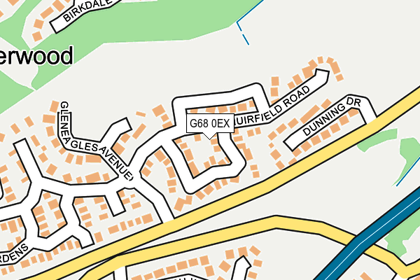 G68 0EX map - OS OpenMap – Local (Ordnance Survey)