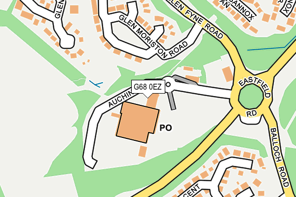 G68 0EZ map - OS OpenMap – Local (Ordnance Survey)