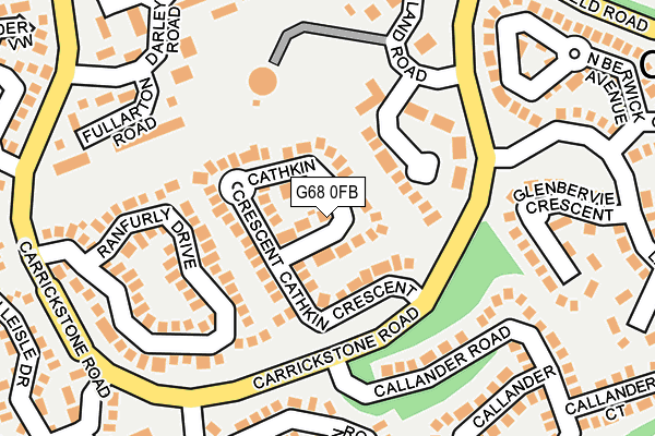 G68 0FB map - OS OpenMap – Local (Ordnance Survey)