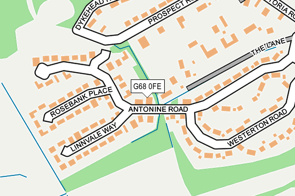 G68 0FE map - OS OpenMap – Local (Ordnance Survey)