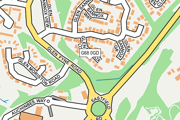 G68 0GD map - OS OpenMap – Local (Ordnance Survey)