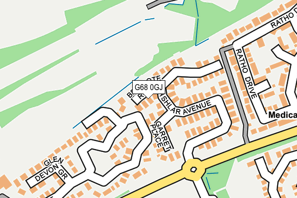 G68 0GJ map - OS OpenMap – Local (Ordnance Survey)