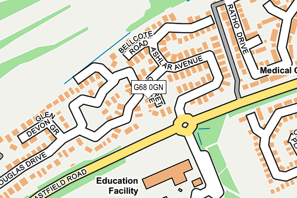 G68 0GN map - OS OpenMap – Local (Ordnance Survey)