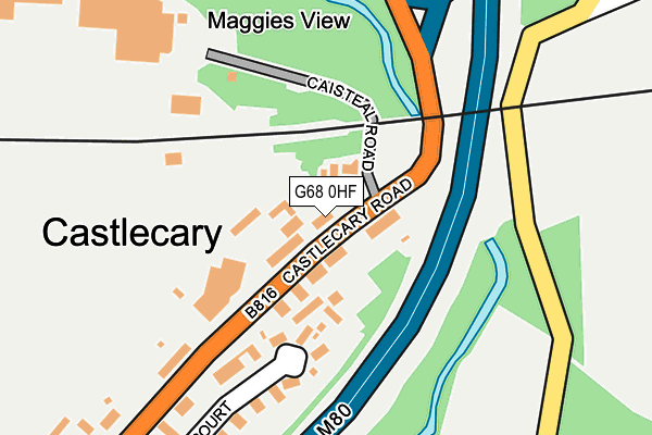 G68 0HF map - OS OpenMap – Local (Ordnance Survey)