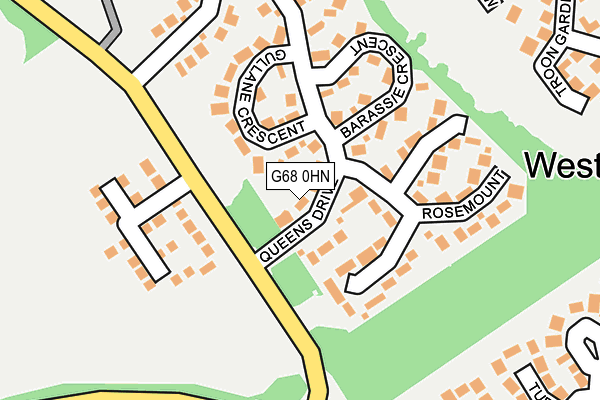 G68 0HN map - OS OpenMap – Local (Ordnance Survey)