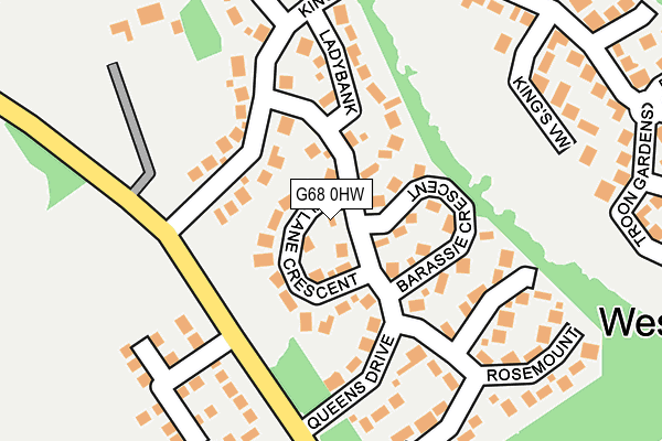 G68 0HW map - OS OpenMap – Local (Ordnance Survey)