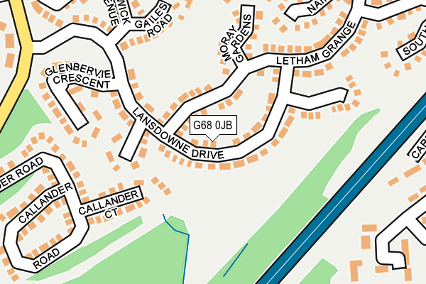 G68 0JB map - OS OpenMap – Local (Ordnance Survey)