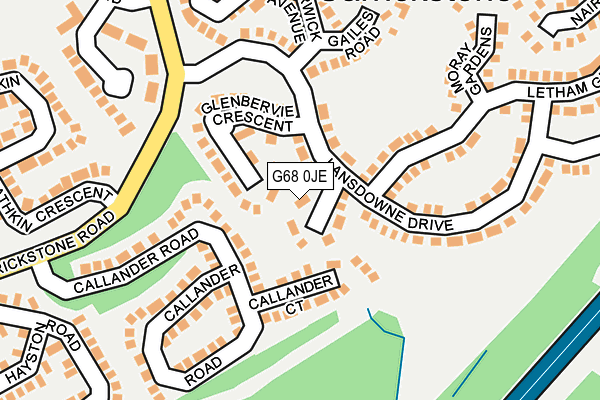 G68 0JE map - OS OpenMap – Local (Ordnance Survey)