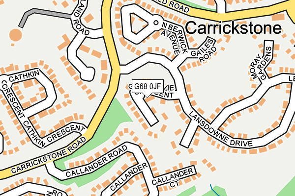 G68 0JF map - OS OpenMap – Local (Ordnance Survey)