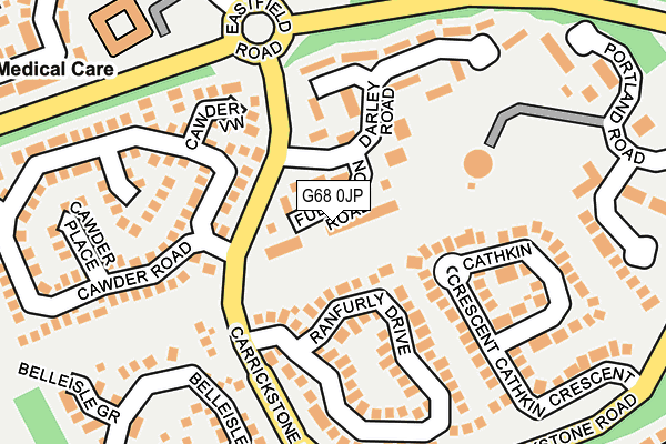 G68 0JP map - OS OpenMap – Local (Ordnance Survey)