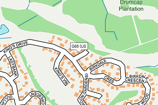 G68 0JS map - OS OpenMap – Local (Ordnance Survey)
