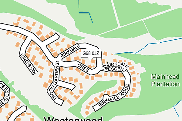G68 0JZ map - OS OpenMap – Local (Ordnance Survey)
