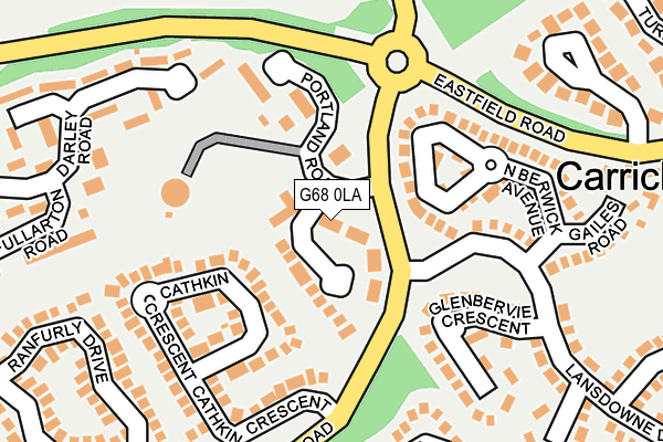 G68 0LA map - OS OpenMap – Local (Ordnance Survey)